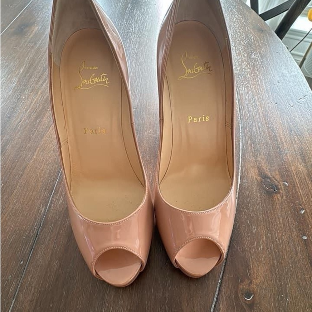 Louboutin Patent Nude Heels